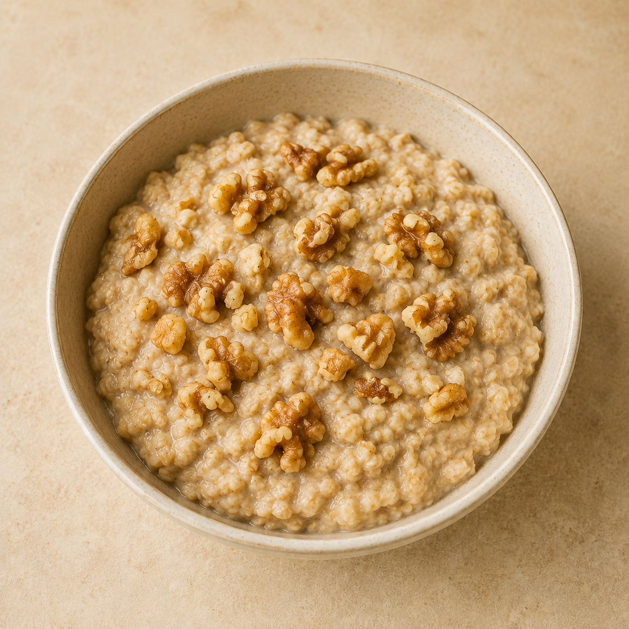 Avena con nueces