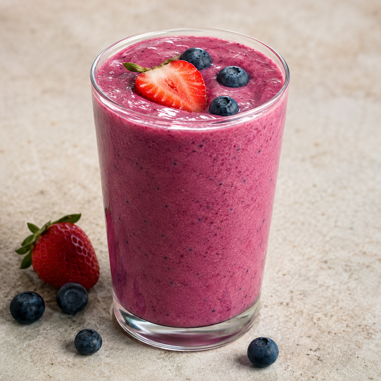 Batido de fresas y arándanos