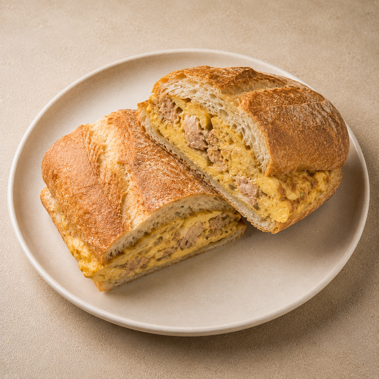 Bocadillo de tortilla de atún