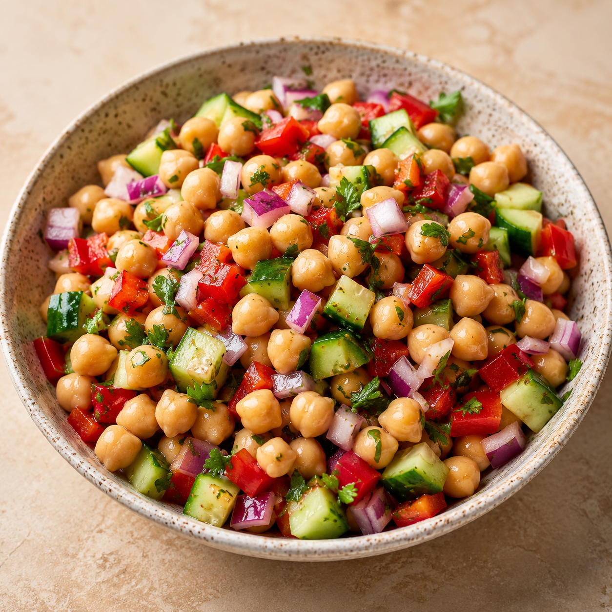 Ensalada fresca de garbanzos