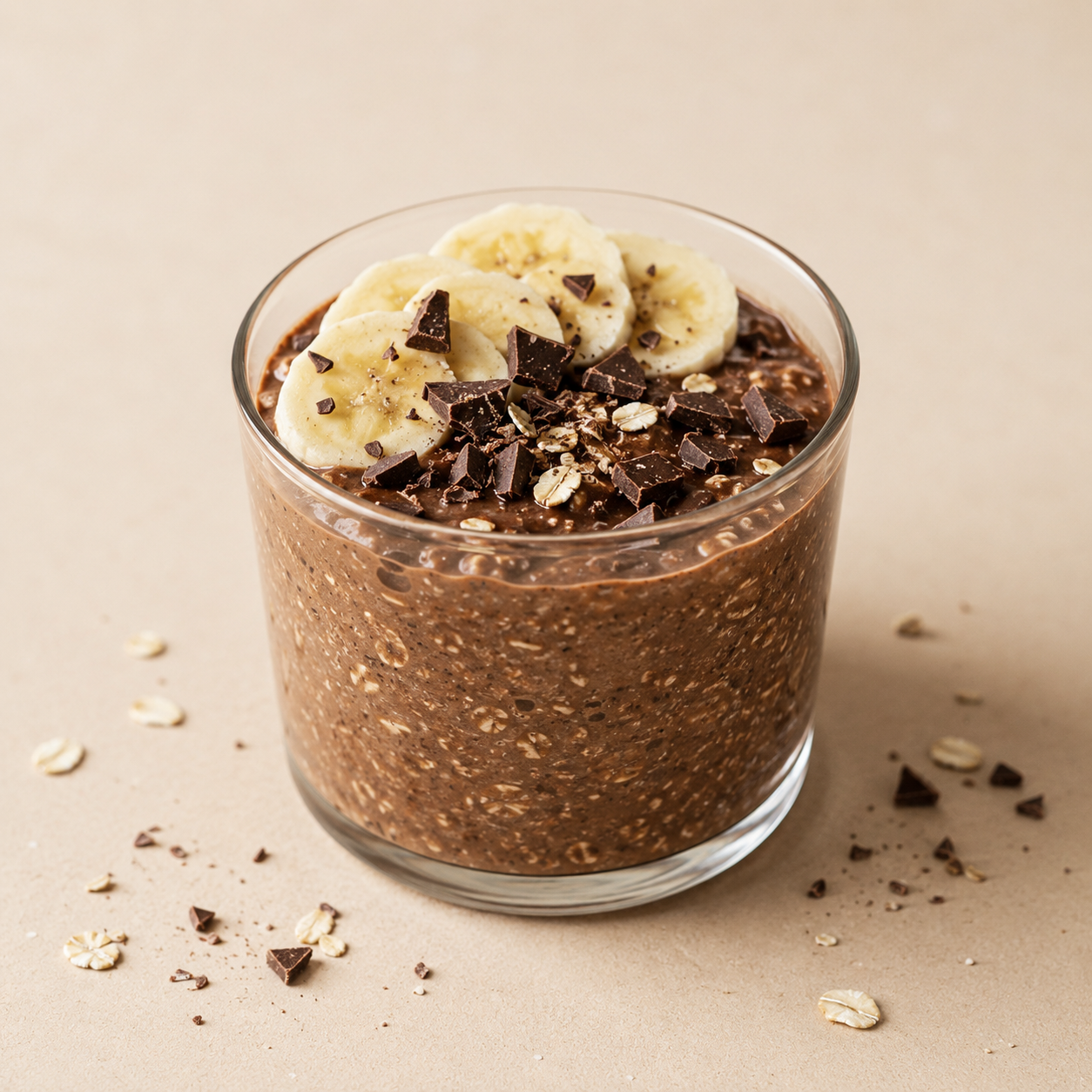 Vasito de avena y chocolate